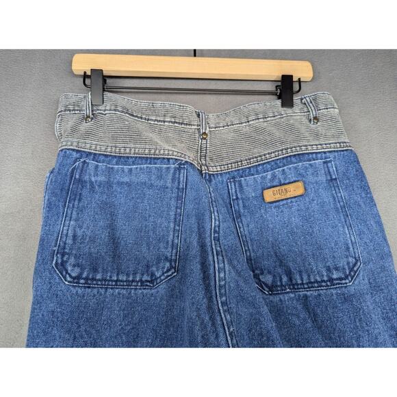 Vintage Gitano Jeans Womens 32 18W High Rise Mom Blue Gray Two Tone - Picture 6 of 10